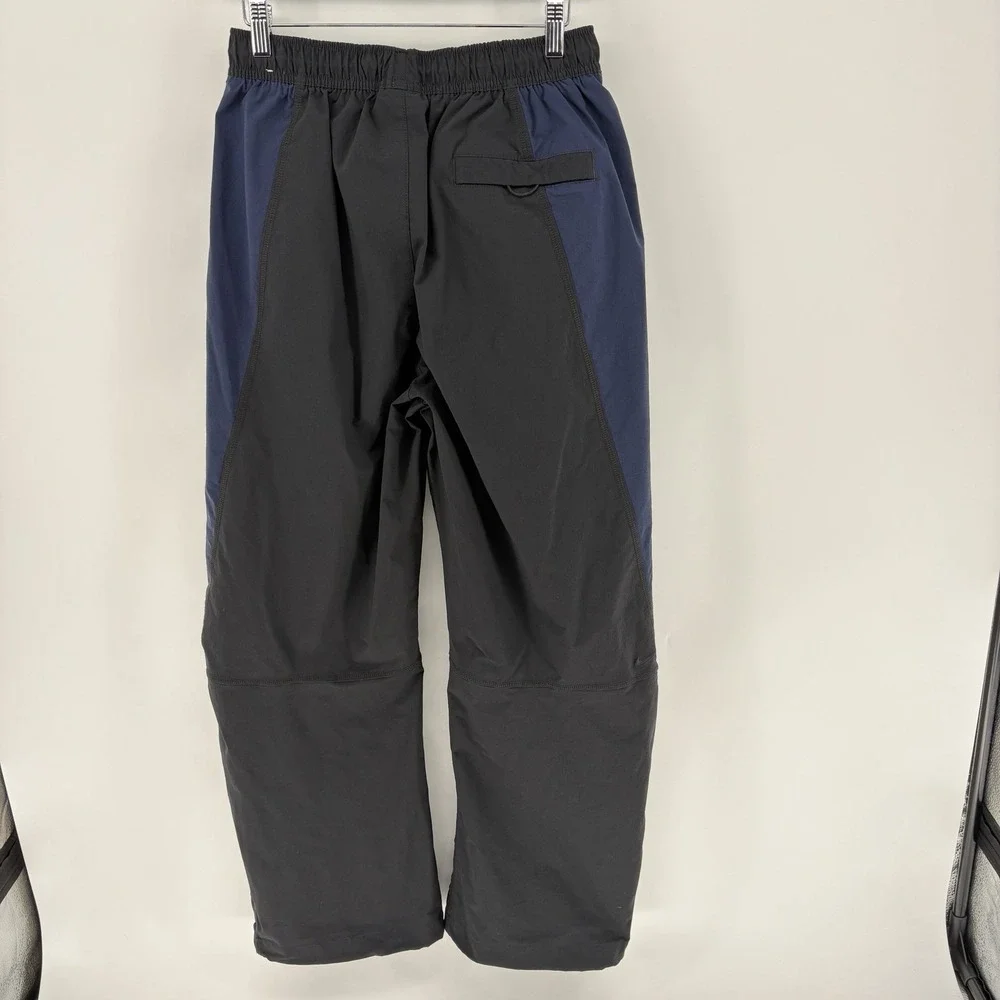 Nike Tech Dri-FIT Woven Colorblock Oversized Pants Mens S Black & Blue
